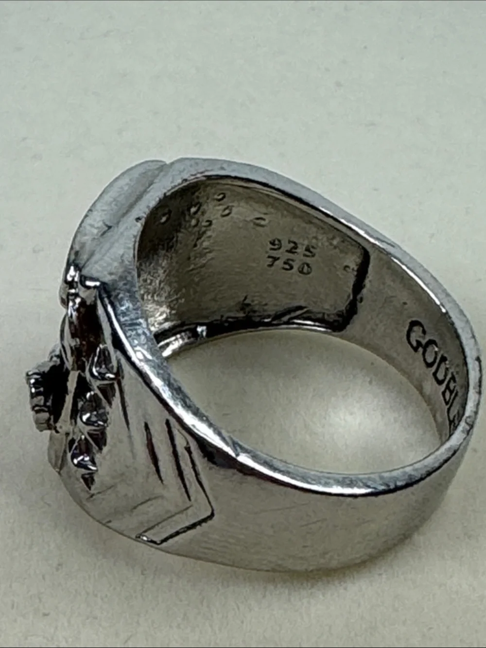 Men’s Sterling Silver 925 American Pride Eagle Flag Ring 11.66grams Size 13